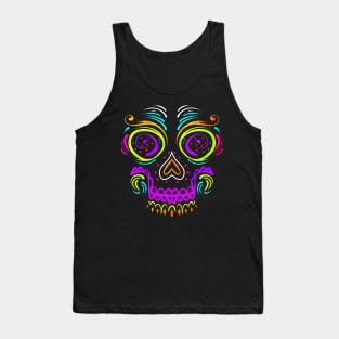 Big Calaveras Makeup Sugar Skull Day Of The Dead Tank Top